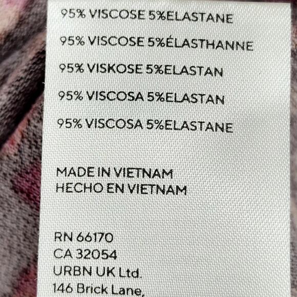 Free People Shayla Floral Long Sleeve Faux Wrap Jersey Maxi Dress Size Large - Picture 5 of 6